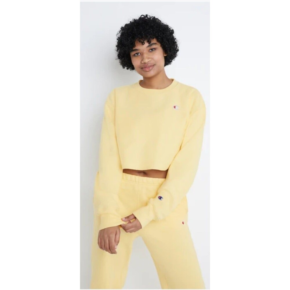 NWT Women's Champion Reverse Weave Cropped Pullover Sweatshirt, XS